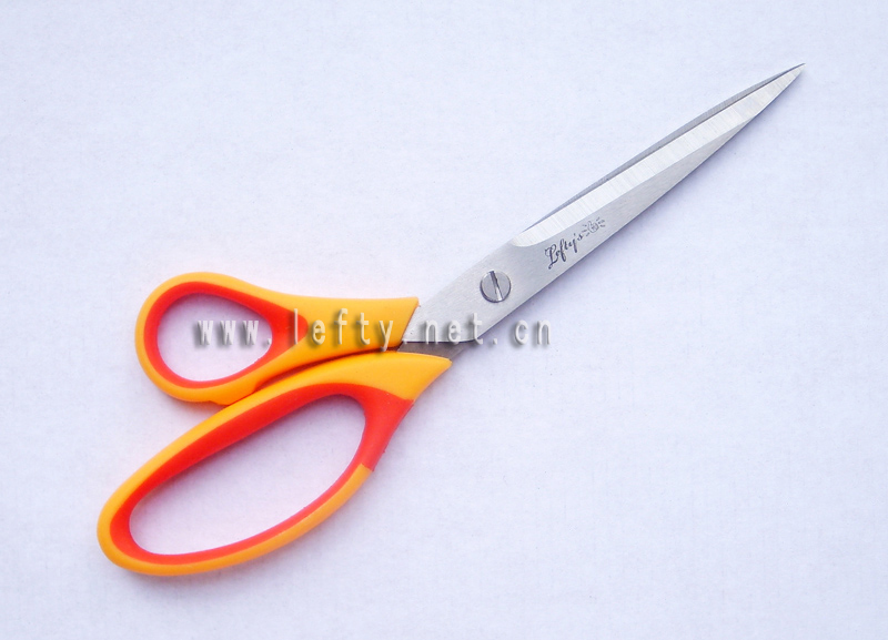 9.5吋黄橙把手左手办公剪刀b.jpg