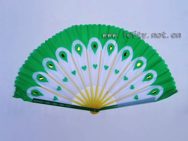 左手孔雀跳舞扇（绿色）